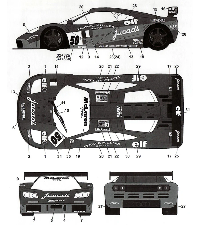 Tabu Design 24053 1/24 McLaren F1-GTR "Jacadi" - Image 2