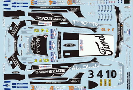 Tabu Design BEL-DEC009 1/24 Fiesta RS Decals