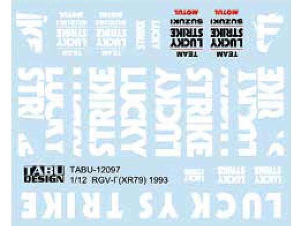 Tabu Design TABU12097 1/12 RGV-gamma (XR-79) 1993 Option For Platz/BEEMAX - Image 2