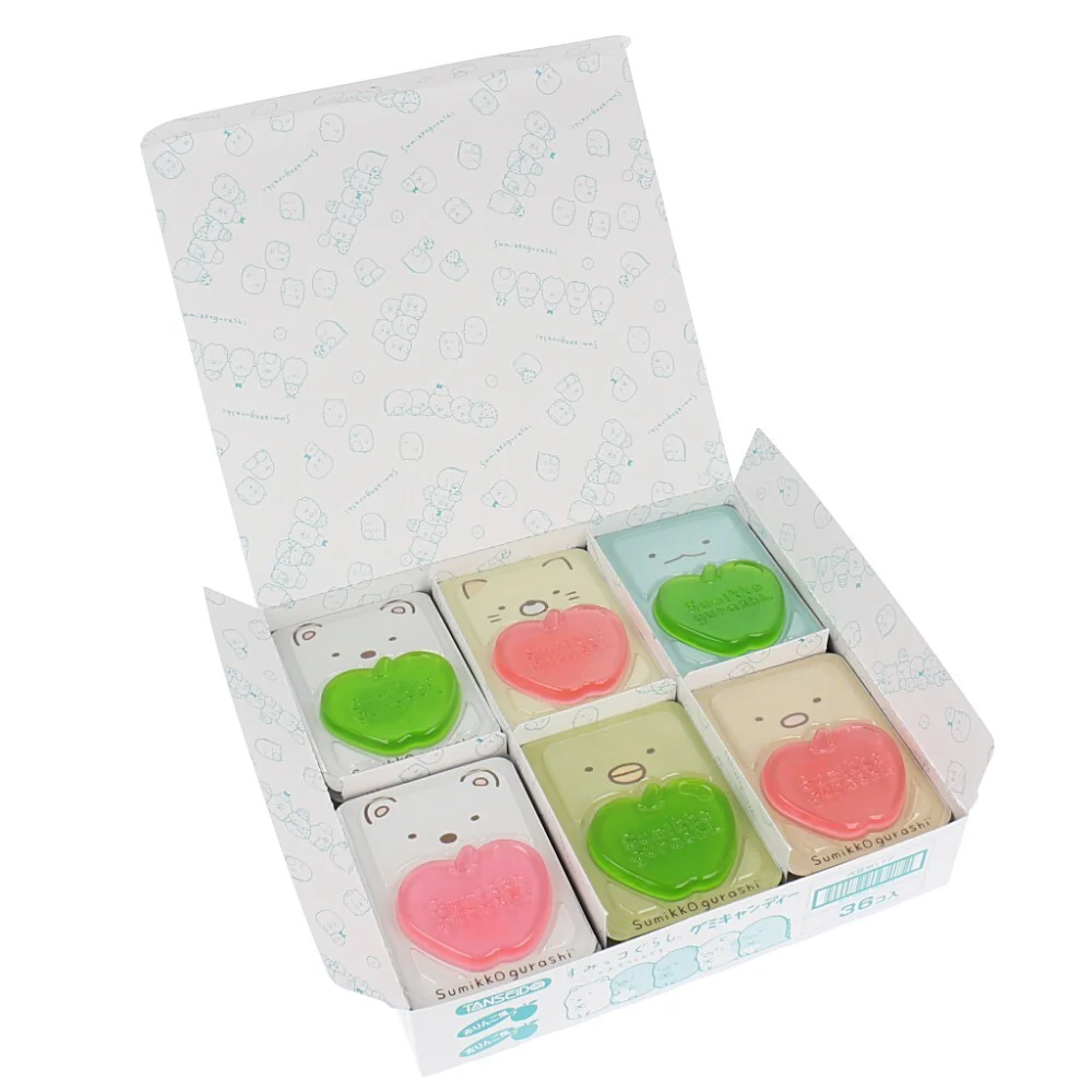 Tanseido Sumikko Gurashi Gummy Candy - Red & Green Apple,1 box (36 pcs) - Image 2
