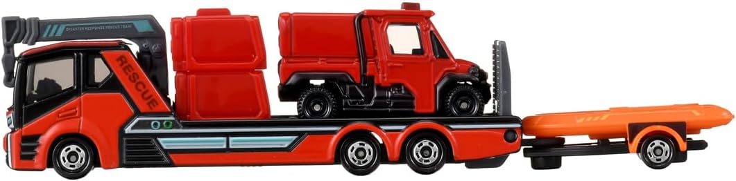 Tomica Long 132 Morita Small Off-Road Fire Truck Red Ladybug and Transport Vehicle - Image 4