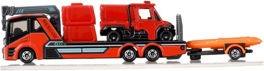 Tomica Long 132 Morita Small Off-Road Fire Truck Red Ladybug and Transport Vehicle - Image 5