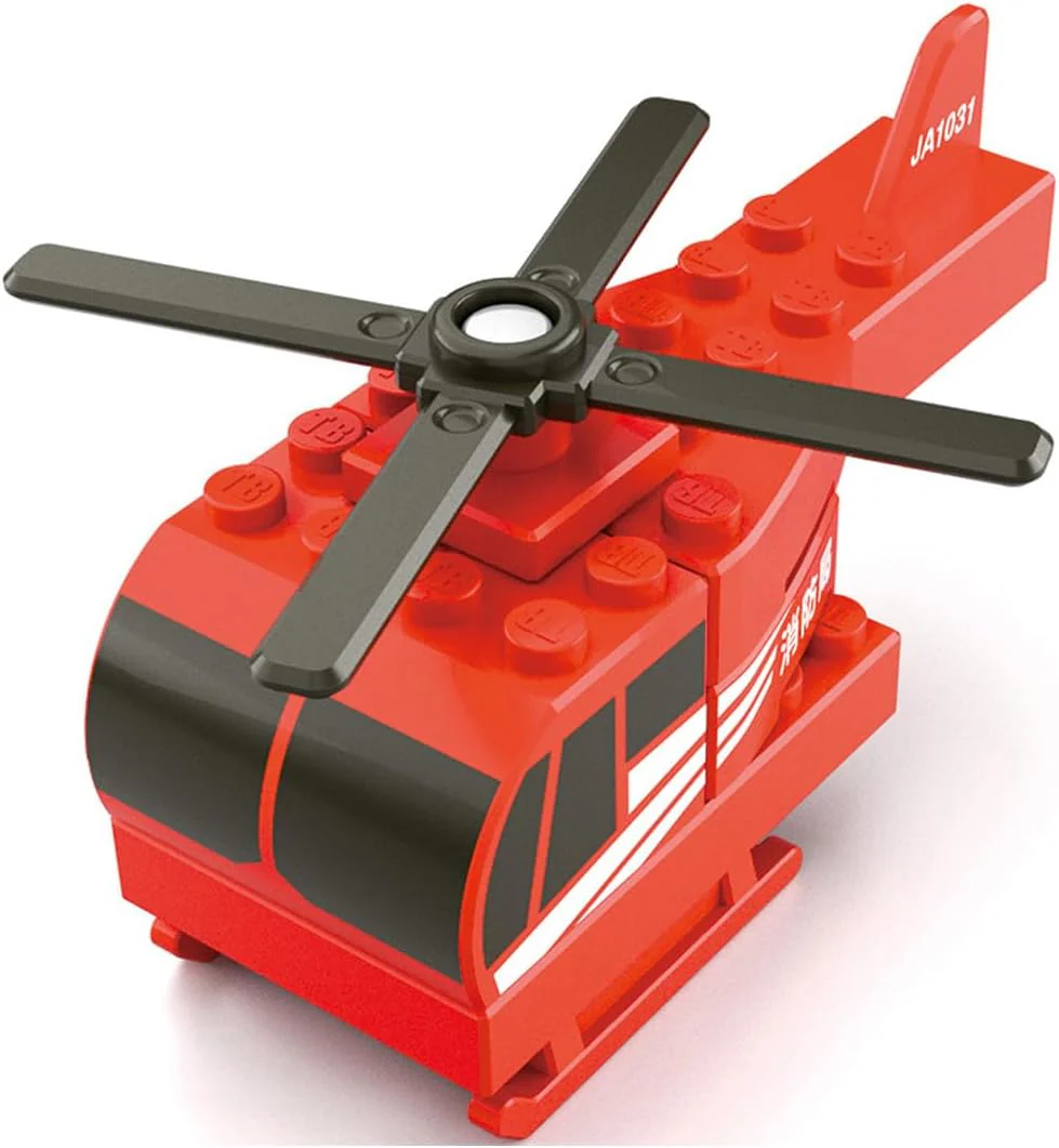 Tomica Plarail Block Fire Helicopter