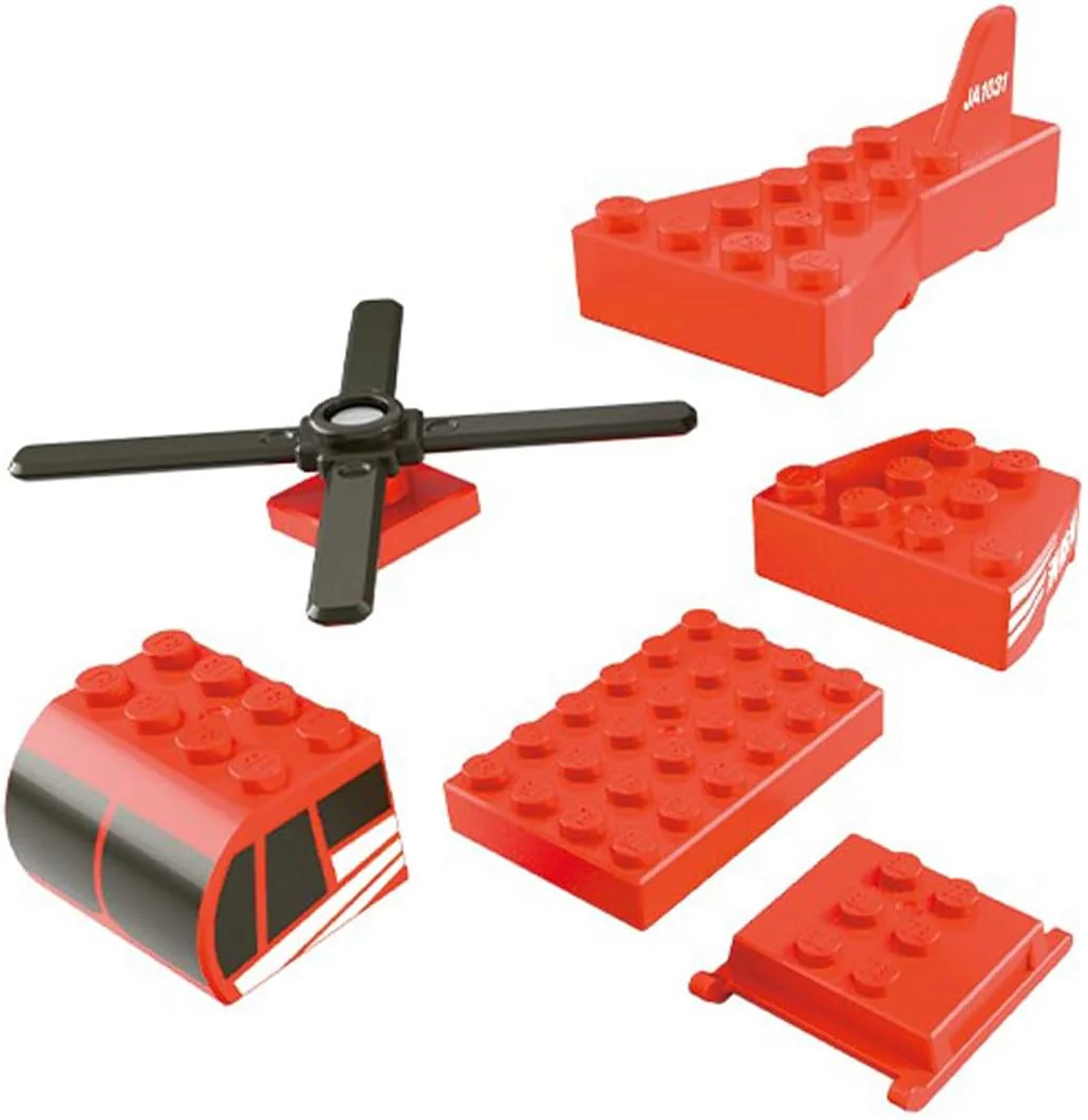 Tomica Plarail Block Fire Helicopter - Image 3