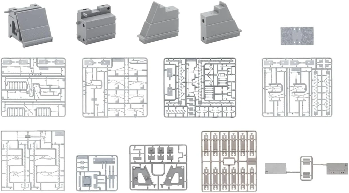 TOMIX 3232 N Gauge Overhead Pole and Shinkansen Power Supply Set (2 Sets of Embankment S35/Viaduct S35)