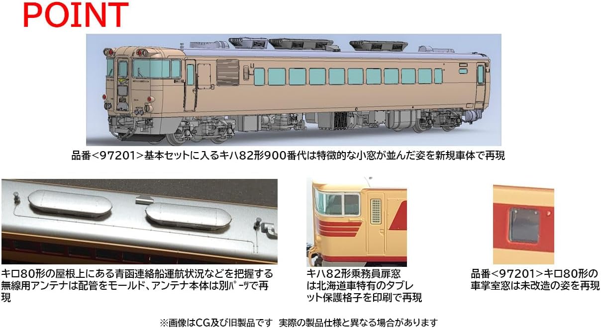 TOMIX 97201 N Gauge JNR Kiha 82 Series (Hokkaido Ver., Kiha 82-900) 4 Cars Set - Image 2
