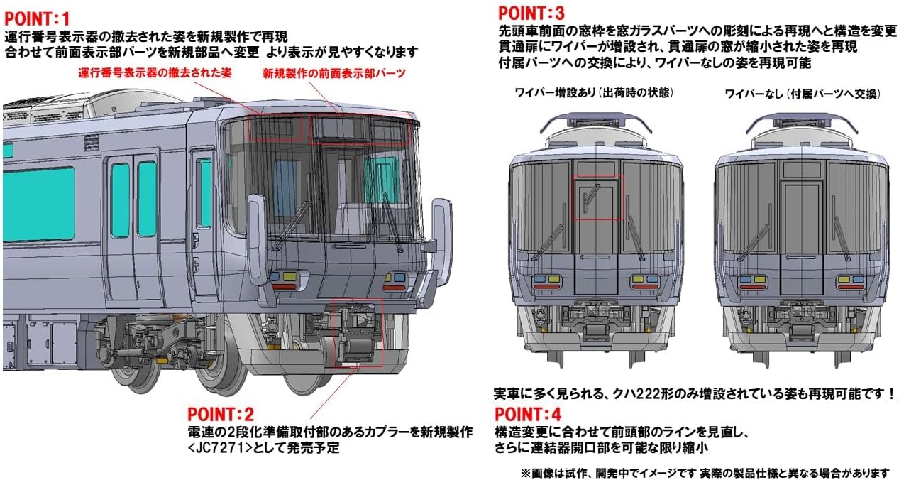 TOMIX 97631 N Gauge JR 223-2000 Series Commuter Train (First Edition, with Fall Prevention Hood) 8 Cars Set - Image 2