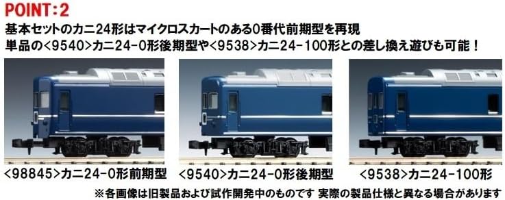 TOMIX 98845 N Gauge JNR Type 24 Type Yuzuru Basic Set Railway Model Passenger Car - Image 3