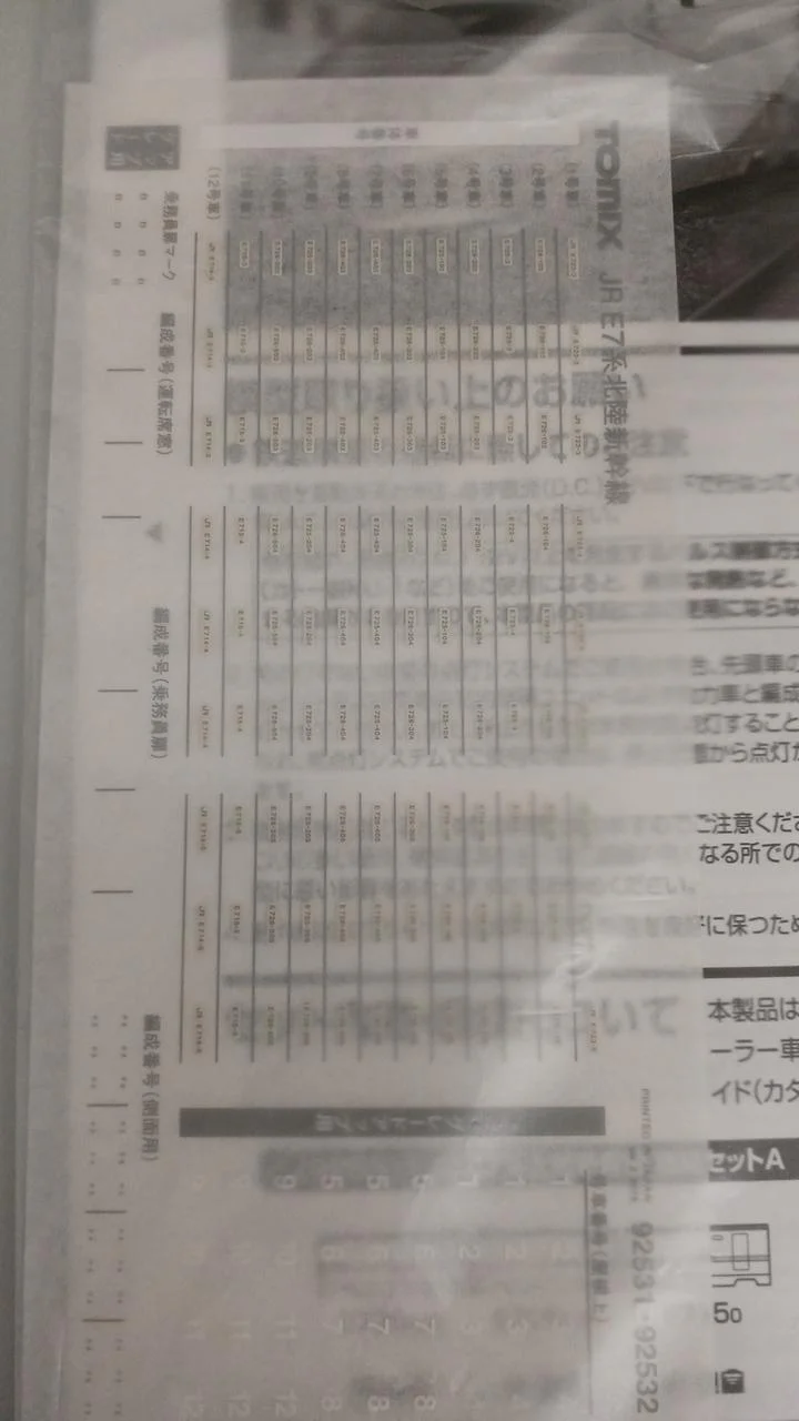 TOMIX E7 Series Hokuriku Shinkansen Basic + Additional 6-Car Set 92530/92531 - Image 5