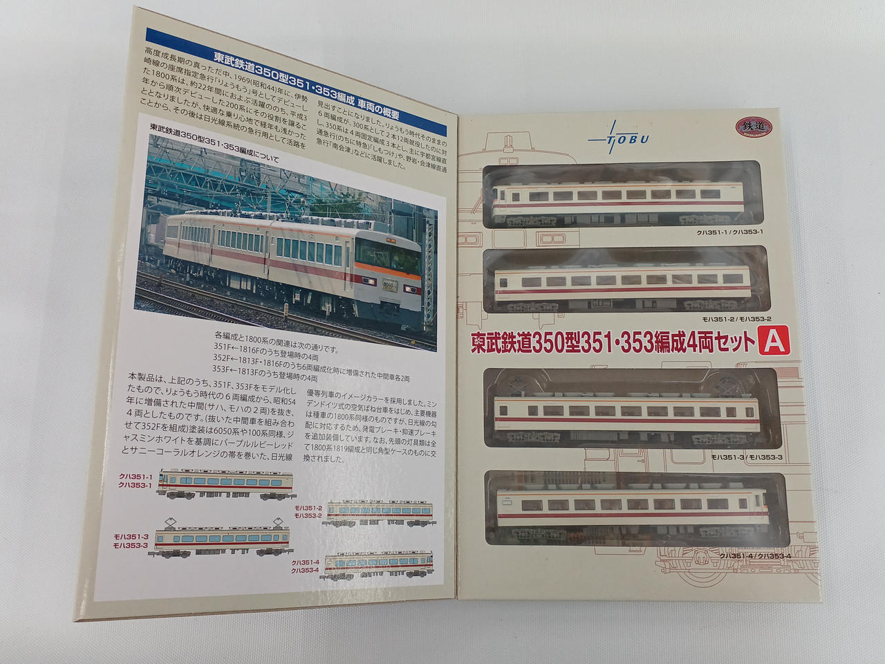 Tomytec 1/150 Tobu Railway 350 Series 351/353 Sets 4-Car Set A - Image 3