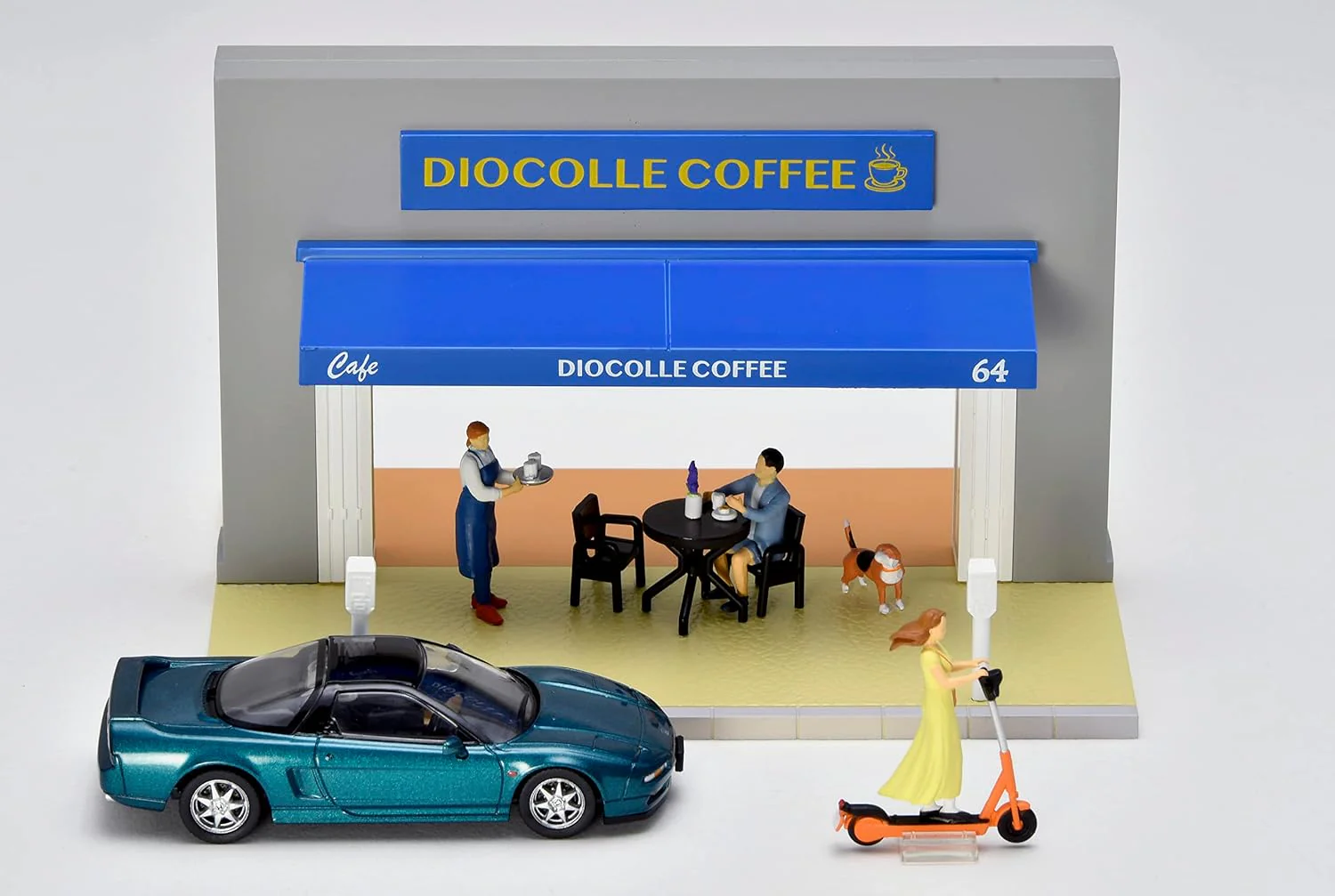 TOMYTEC 324768 1/64 Diorama Collection 64 # Car Snap 21a Cafe Terrace (with Honda NSX) - Image 6