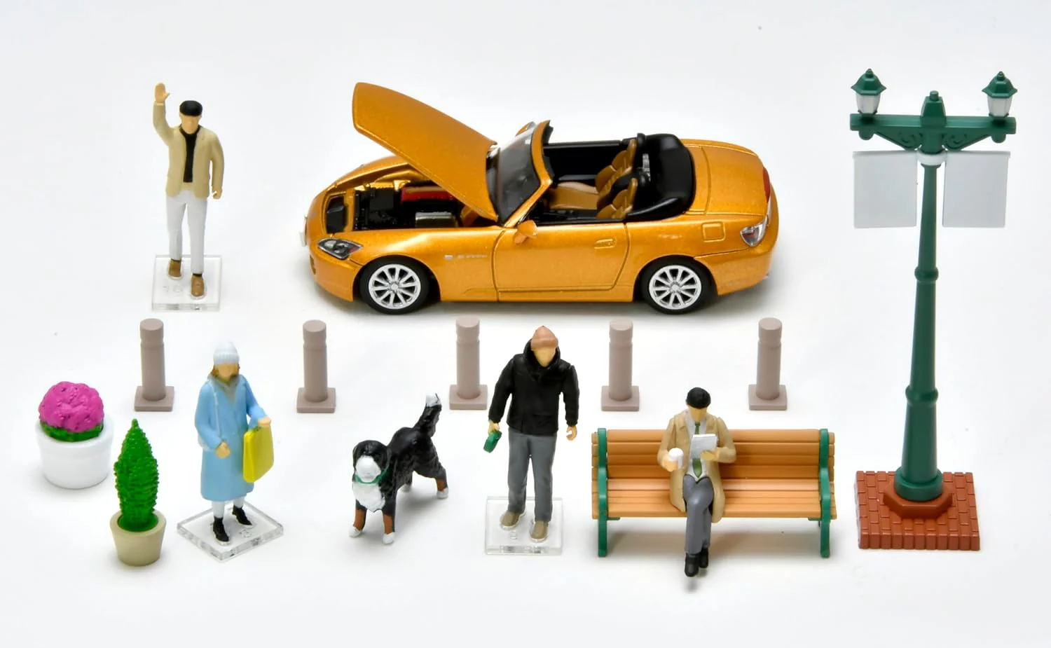 TOMYTEC 328292 1/64 Diocolle 64 #Car Snap 22a Urban Street Corner 2 (Honda S2000 included) - Image 3