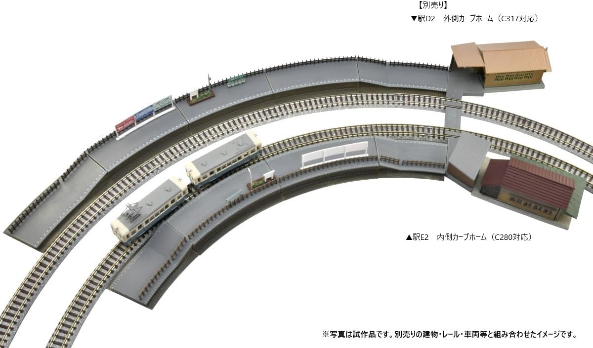 TOMYTEC Building Collection 060-2 Station E2 Curve Platform Inside (Compatible with C280) - Image 3