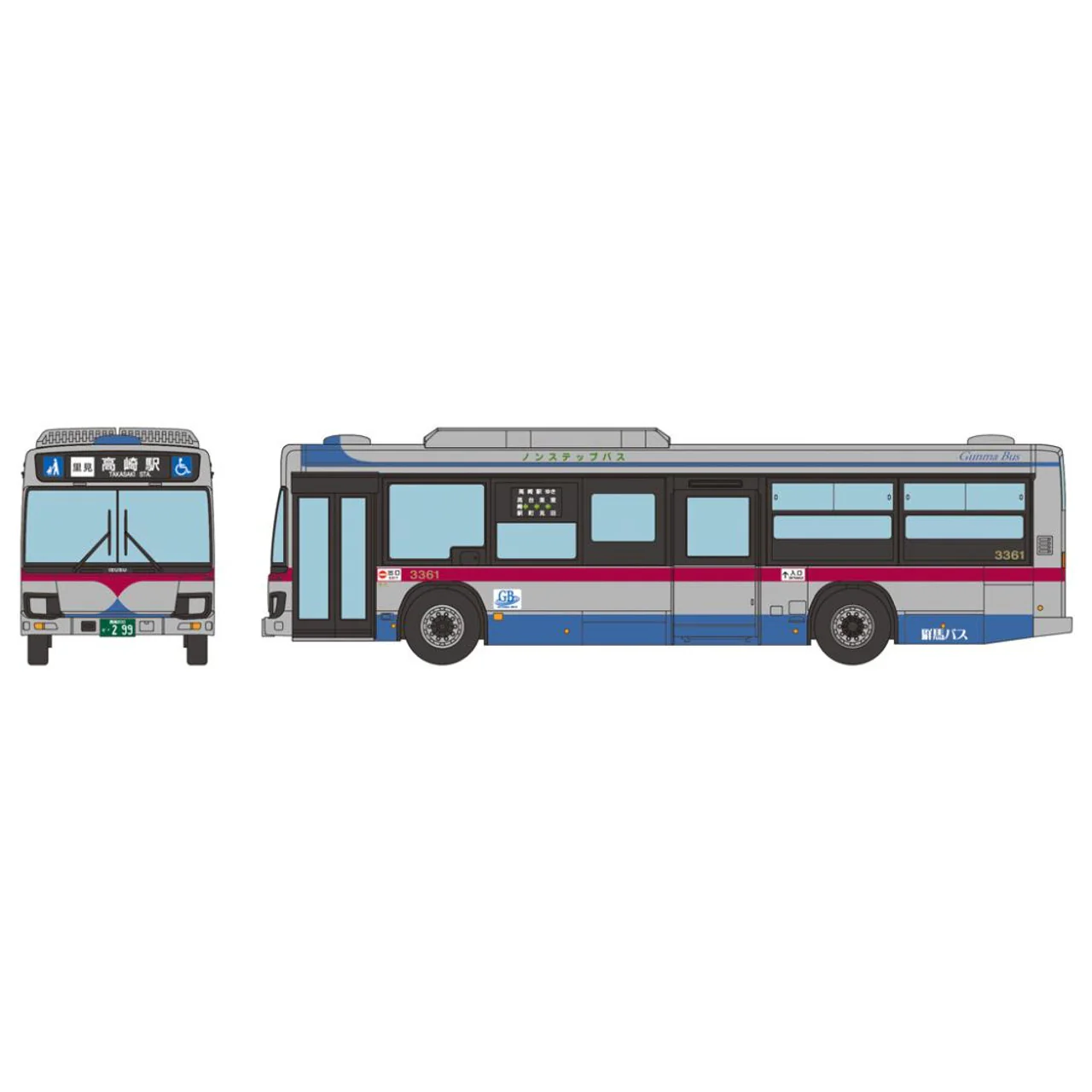 TOMYTEC JB091 National Bus Collection (JB091) Gunma Bus - Image 4