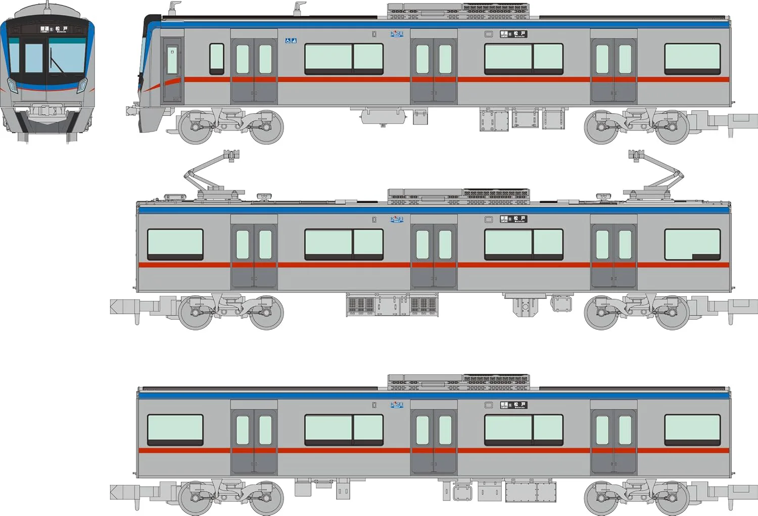 TOMYTEC Railway Collection Keisei Electric Railway 80000 Series 3 Cars Set