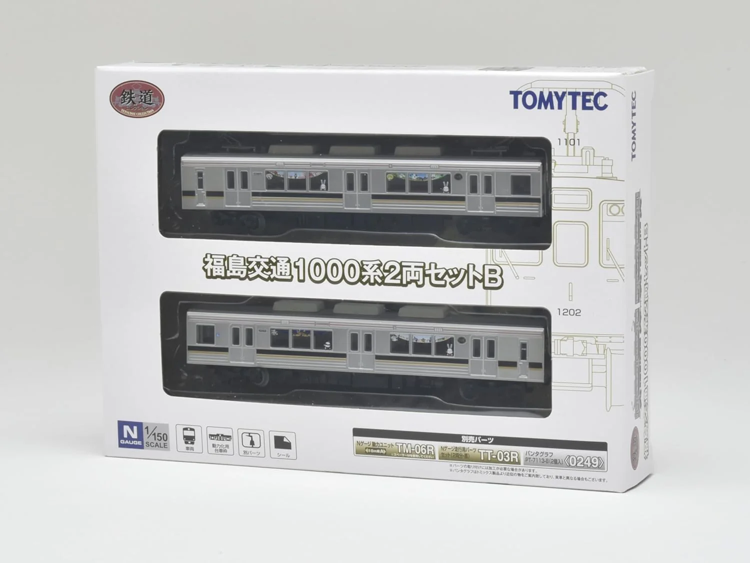 Tomytec Railway Collection Railway Collection Fukushima Transportation 1000 Series 2-Car Set B - Image 2
