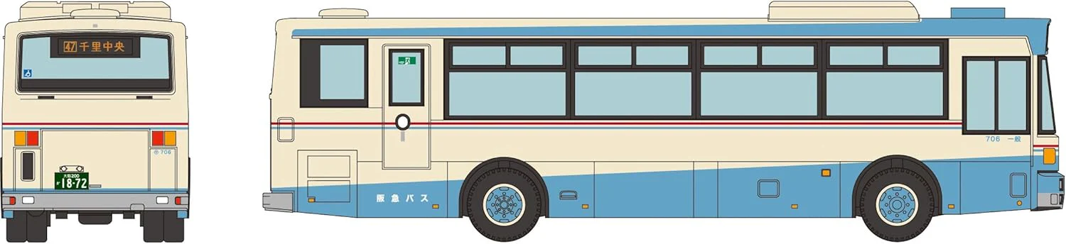 TOMYTEC The Bus Collection Hankyu Bus Nishiko 96MC Reproduction Paint Vehicle - Image 3