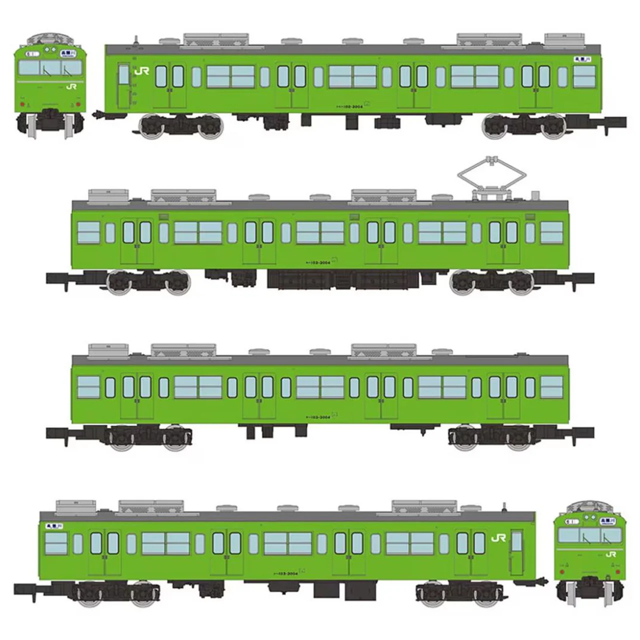 TOMYTEC The Railway Collection JR 103 Series 3000 Air-Conditioned Car Kawagoe Line/Hachiko Line 4-Car Set B - Image 10