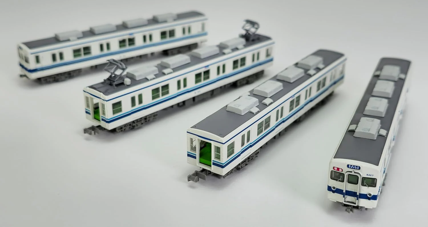 TOMYTEC The Railway Collection Tobu Railway 8000 Series Early Repair Car 8127 Formation 4 Car Set - Image 8