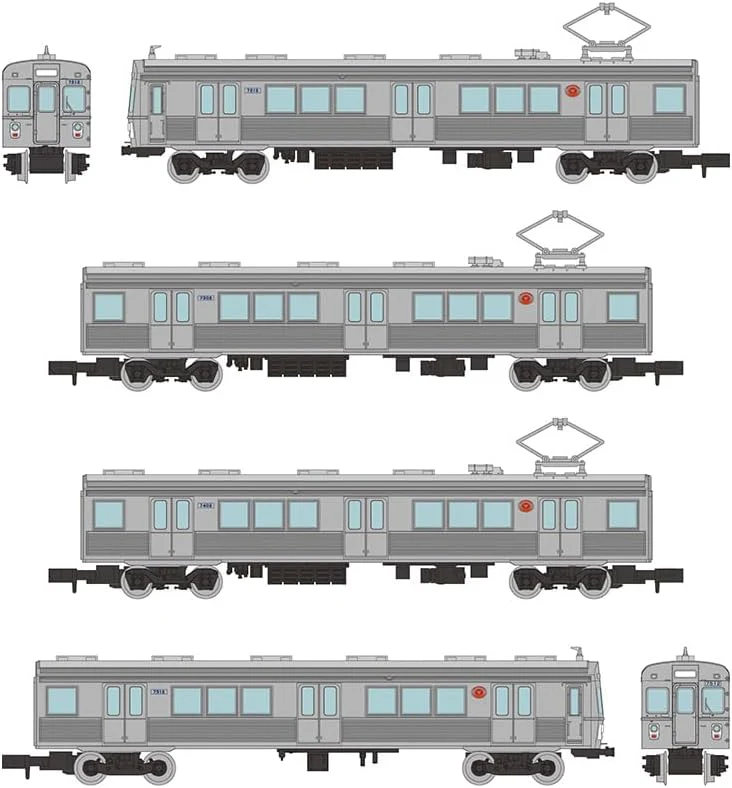 TOMYTEC The Railway Collection Tokyu Railway 7200 Series Toyoko Line Non-Air-Conditioned 4-Car Set