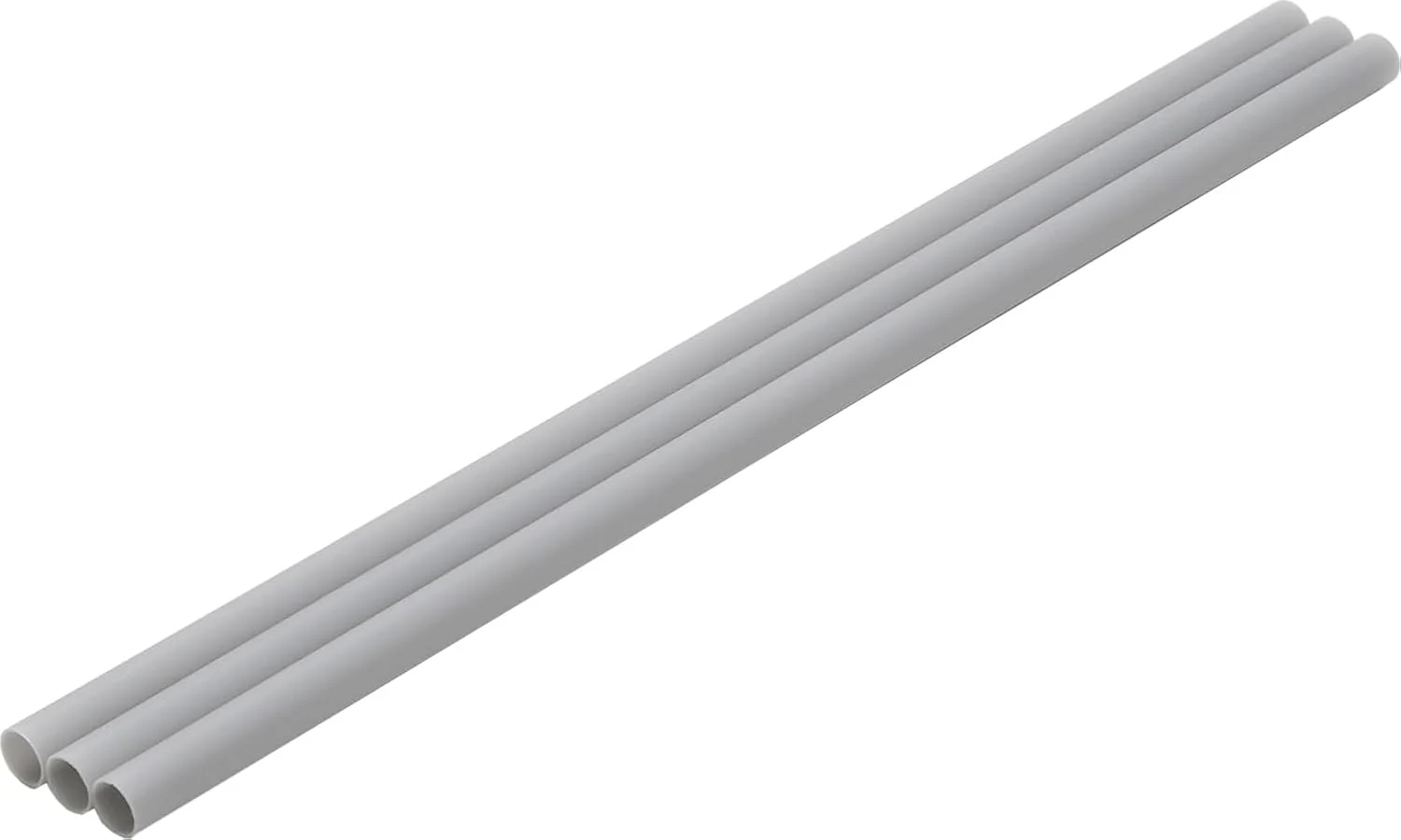 Wave OM556 Plastic Pipe [Gray] Thick Wall 8.5mm, Pack of 3