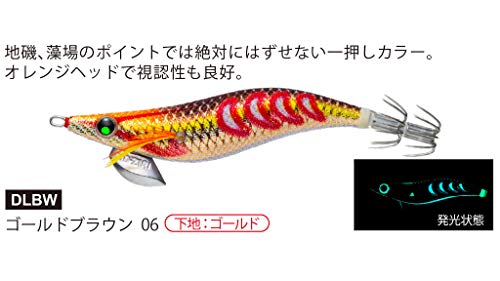 YO-ZURI(ヨーヅリ) エギ: アオリーQ サーチ ダブルグロー 3.0号 DLBW:06 ゴールドブラウン - Image 4