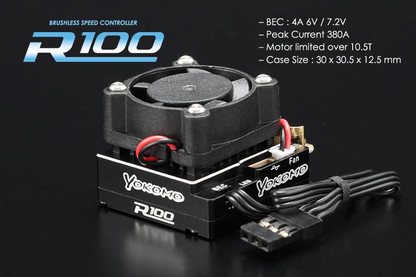 Yokomo BL-R100SA BL-R100 Brushless speed controller w/ 100cm connector - Image 2