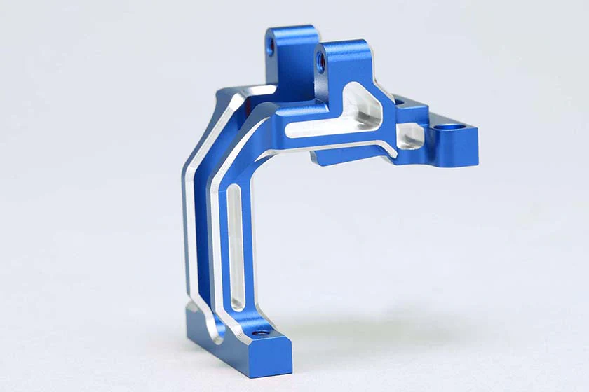 Yokomo Y2-302DBL Integrated Aluminum Lightweight Front Bulkhead for RD/SD Series (Blue)