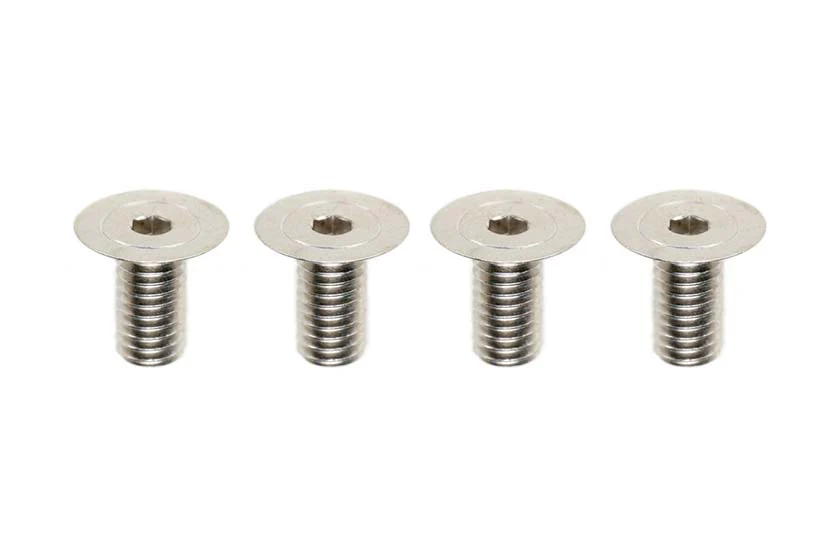 Yokomo ZC-F36SH M3x6mm FH Socket Screws, High-Precision Cut Steel (120 Degrees/4 pieces)